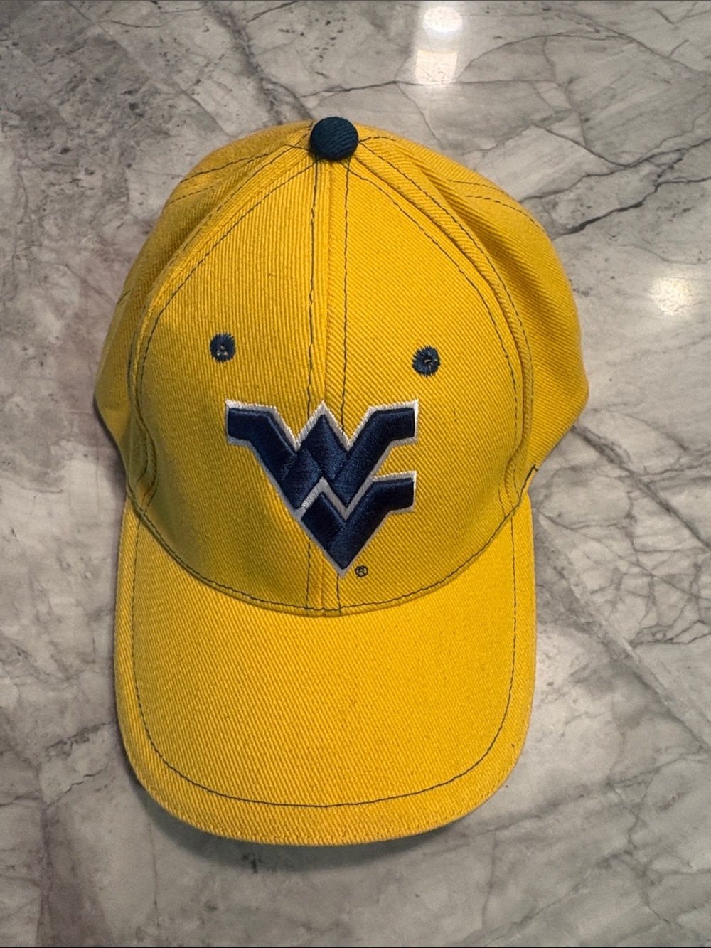 West Virginia Mountaineers Yellow Adjustable Baseball Cap